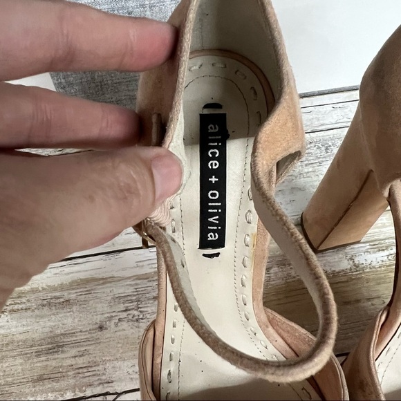 Alice & Olivia Layla Suede Platform Sandals - Picture 16 of 16